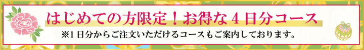 はじめての方限定！お得な4日分コース